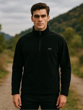 RAINS
Addis Fleece Half Zip - Black NWT Size XL